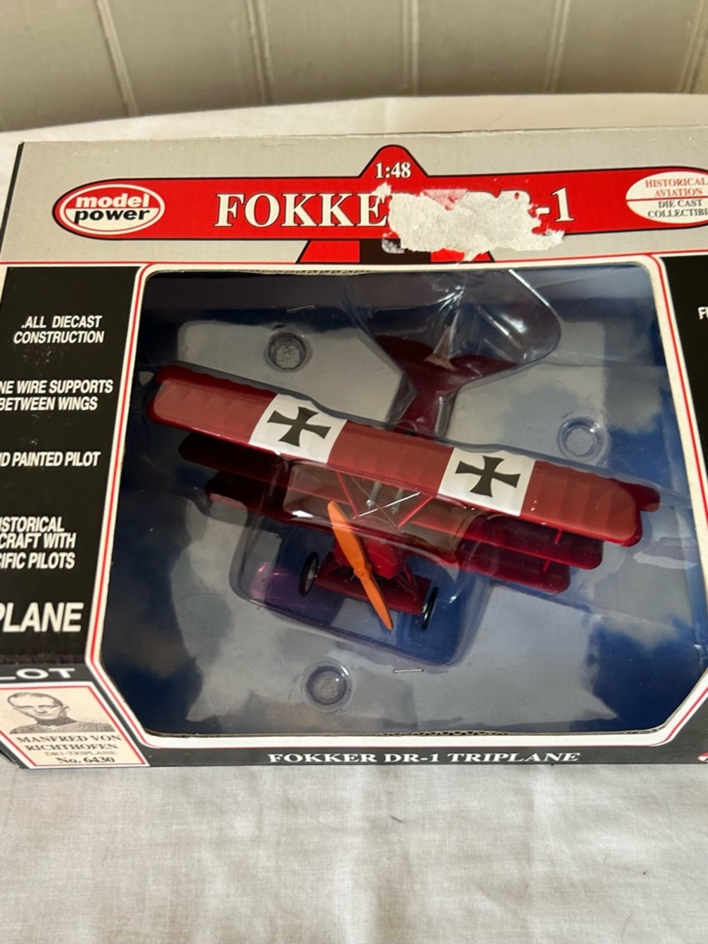 New Model Power Fokker Dr. Triplane 1:48 Scale Red Baron No. 6430